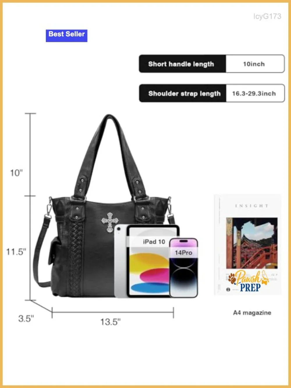Women's Western Tote Handbag Large Hobo with Adjustable Crossbody Strap